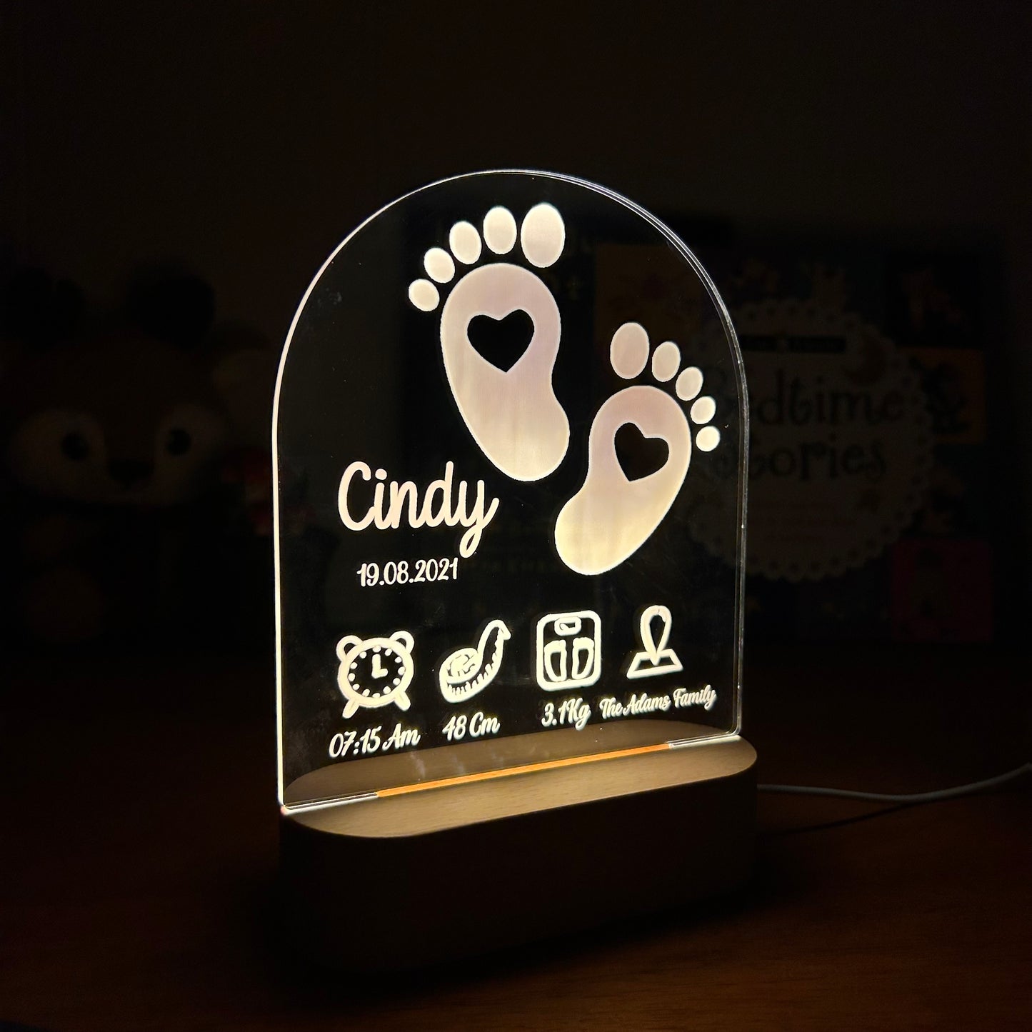 Baby Birth Stats - Personalized Night Light