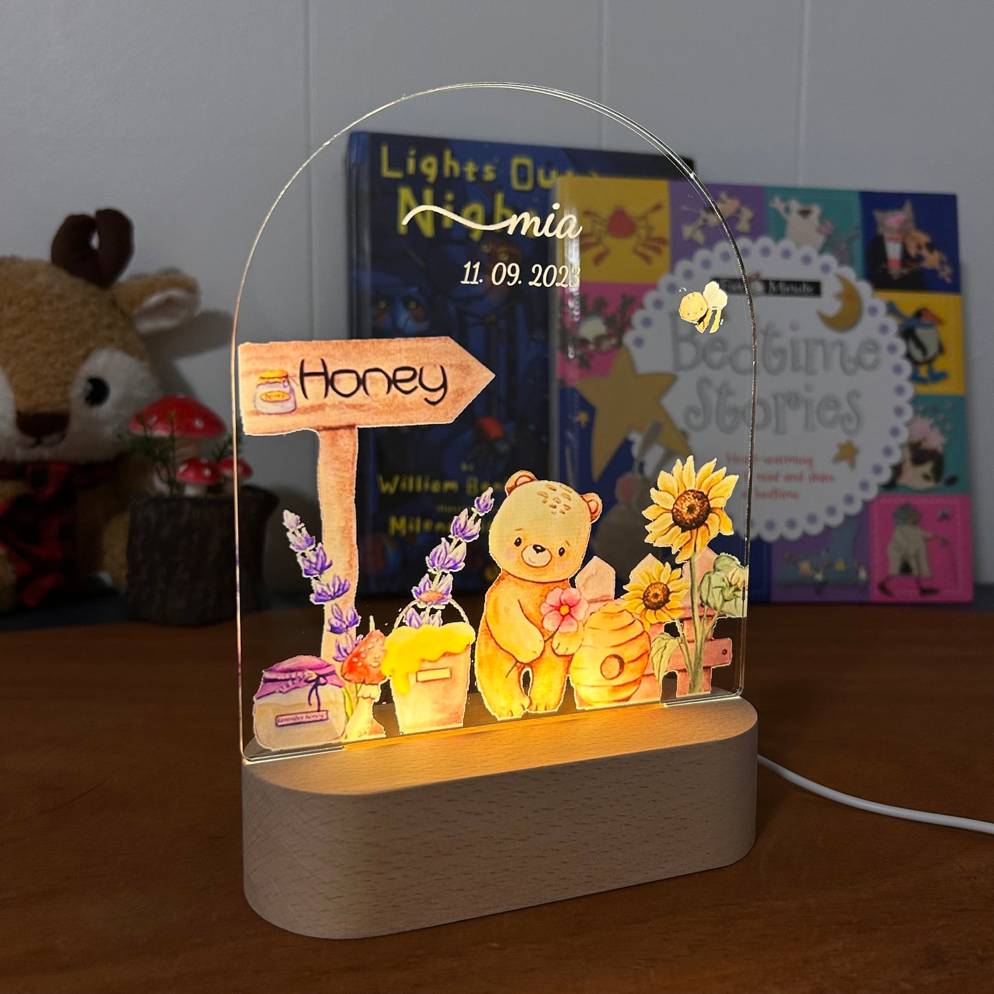 Bear & Honey - Personalized Night Light