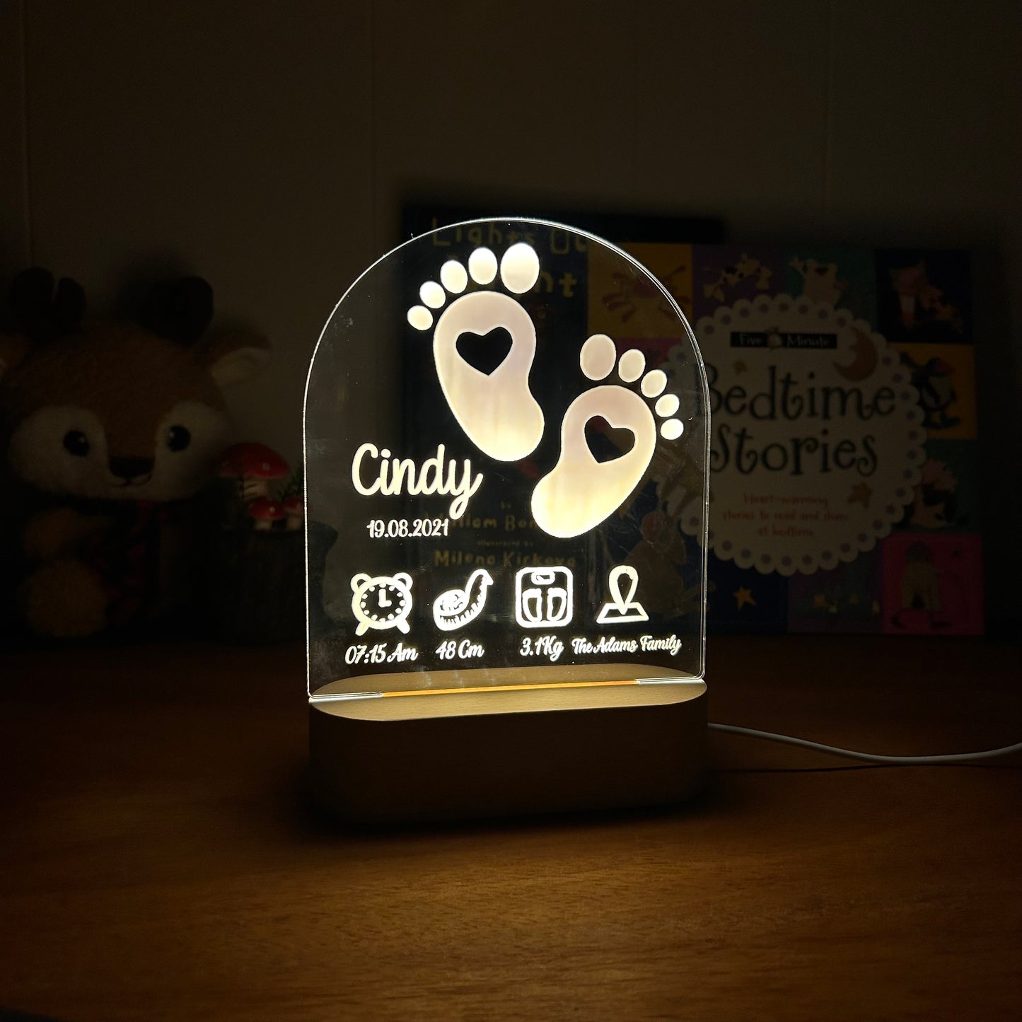 Baby Birth Stats - Personalized Night Light