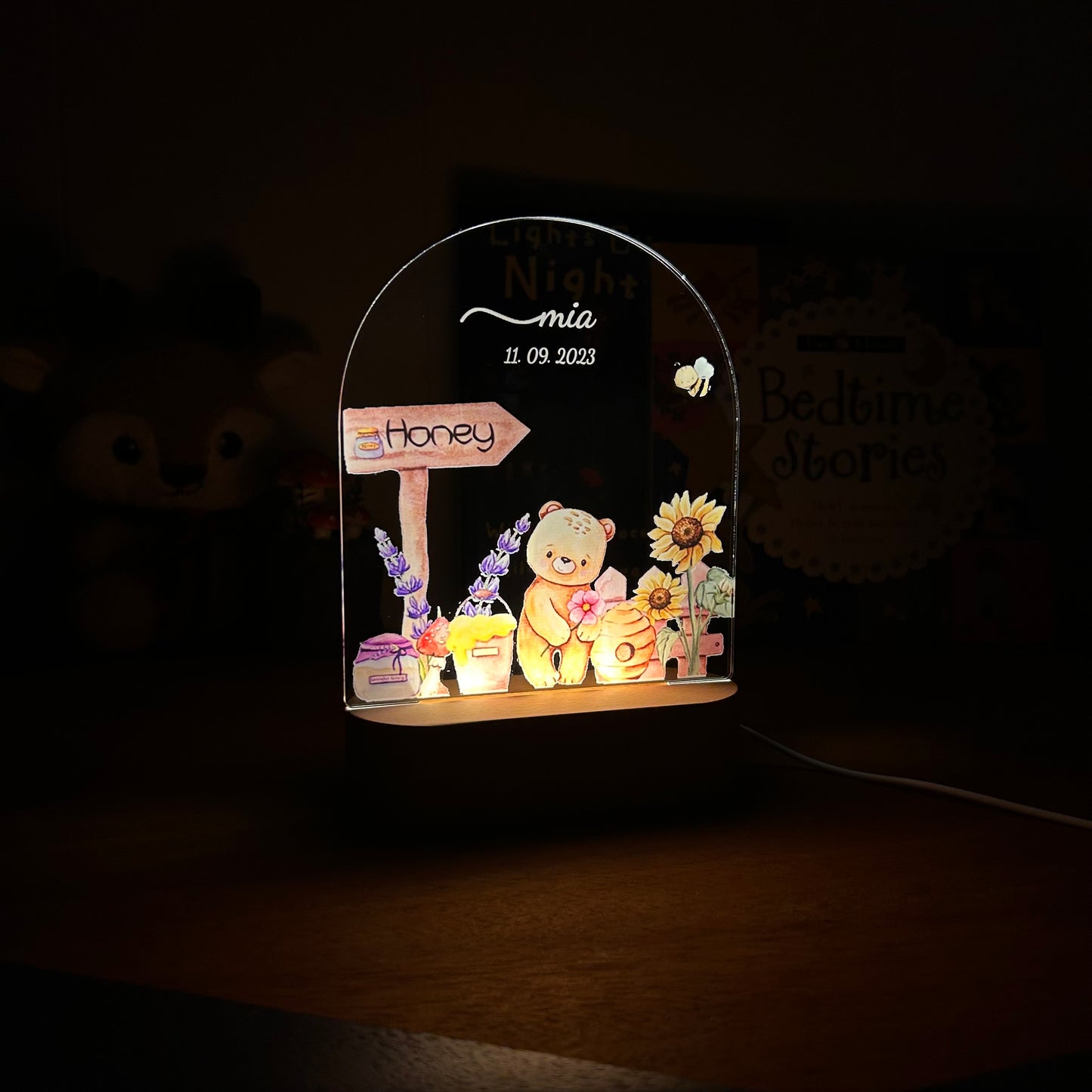 Bear & Honey - Personalized Night Light