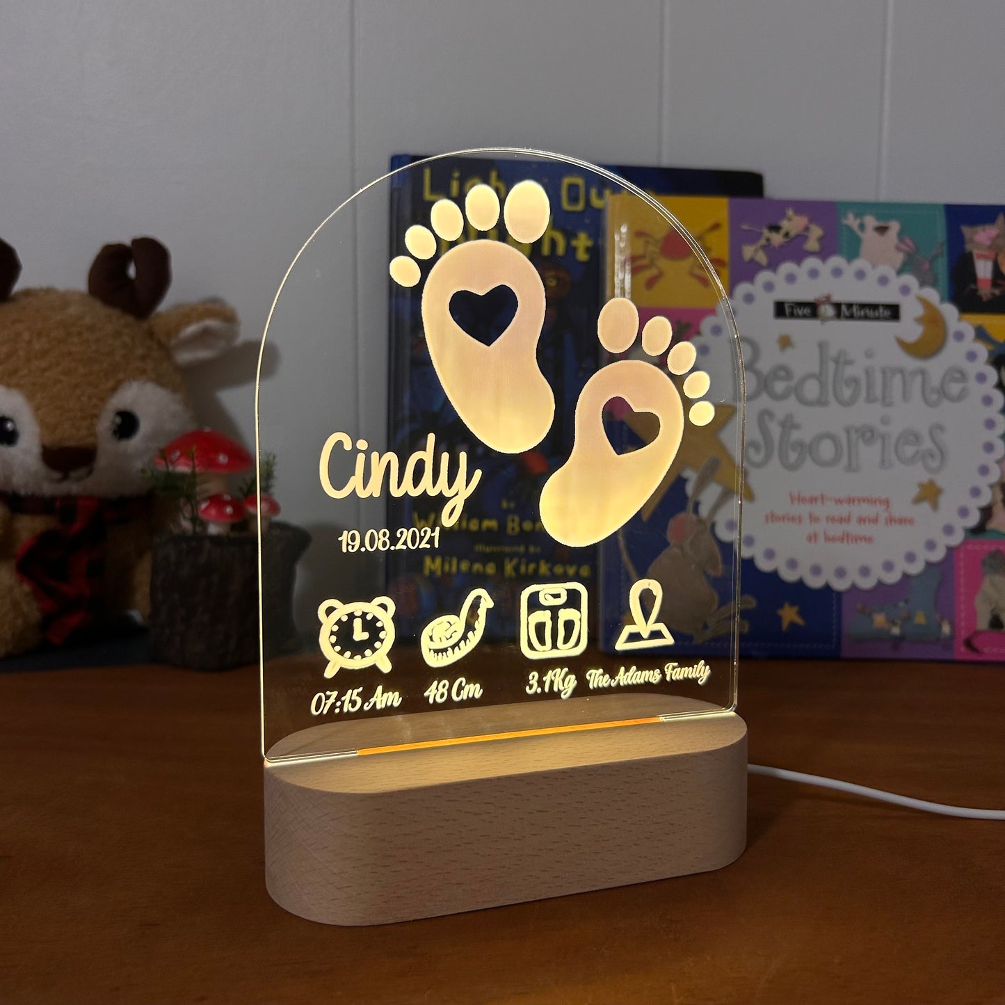Baby Birth Stats - Personalized Night Light