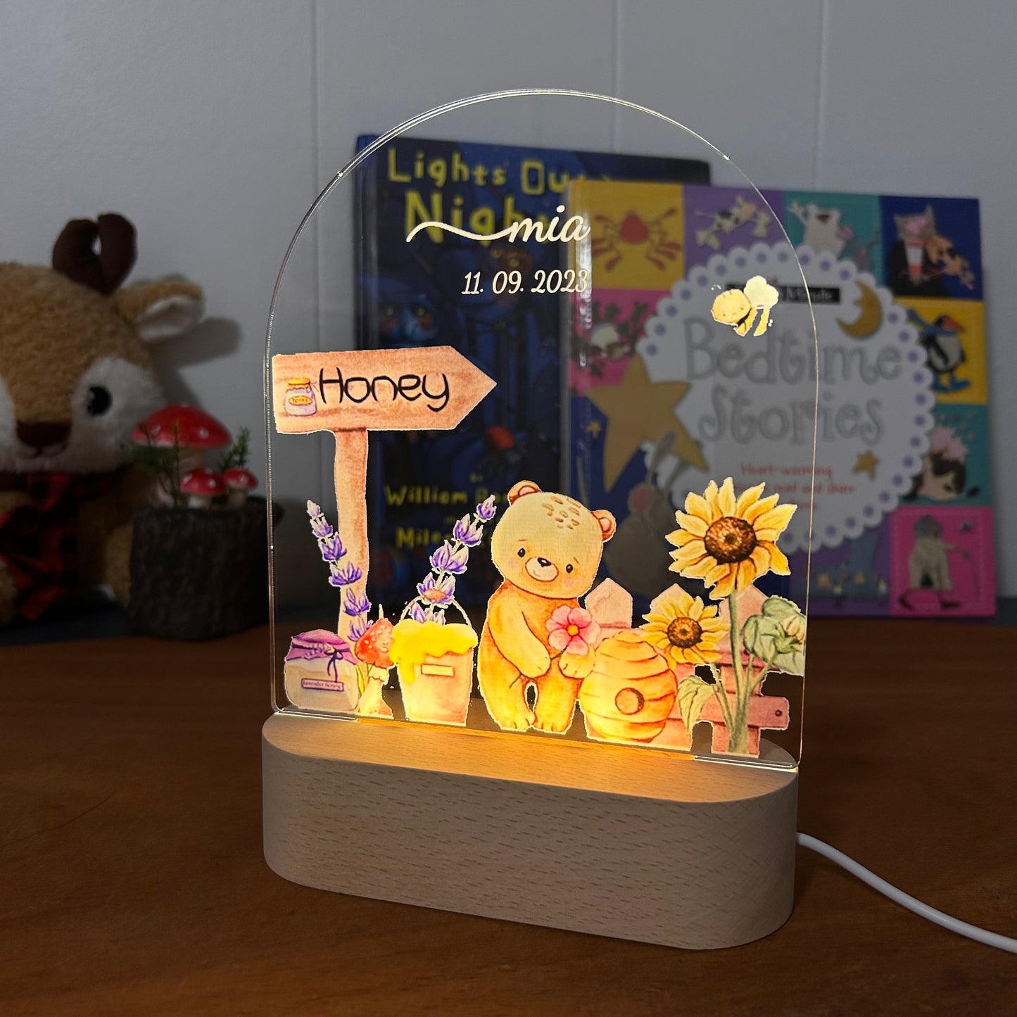 Bear & Honey - Personalized Night Light