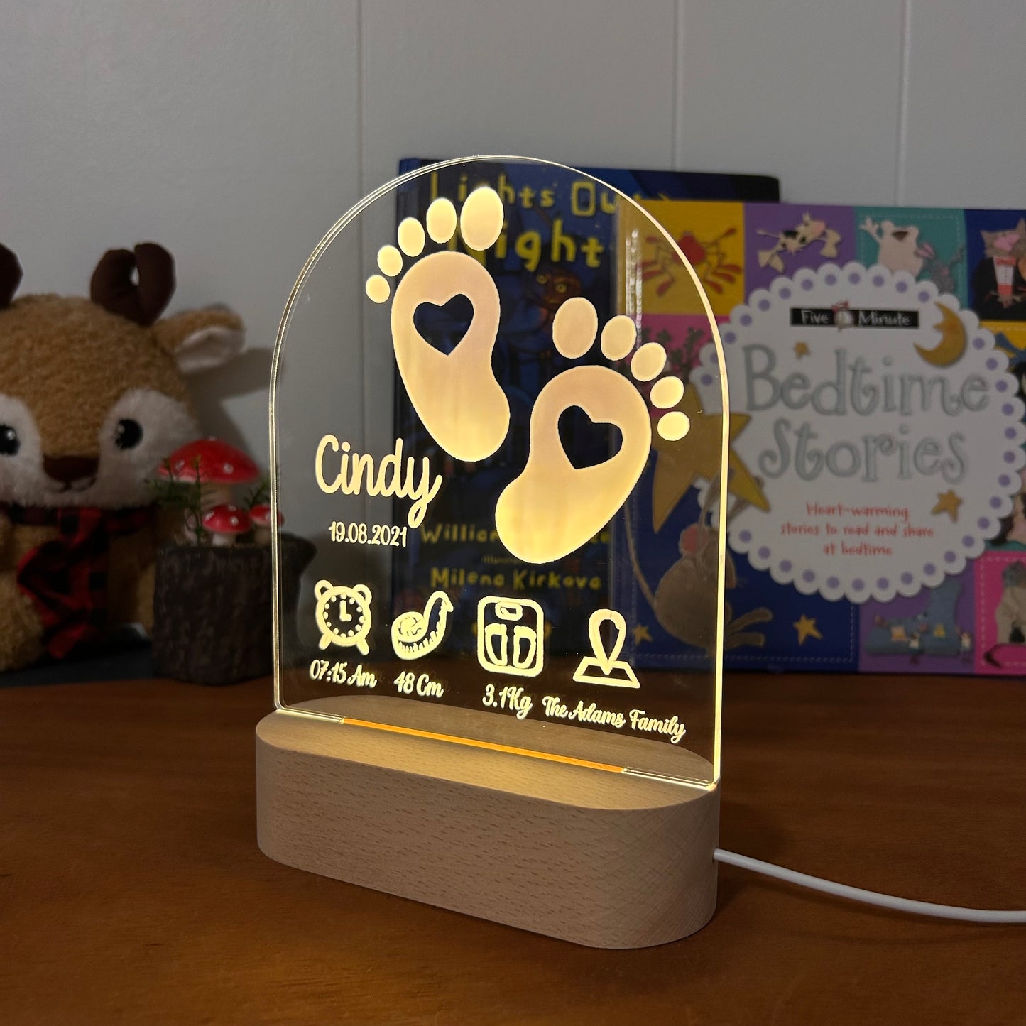 Baby Birth Stats - Personalized Night Light