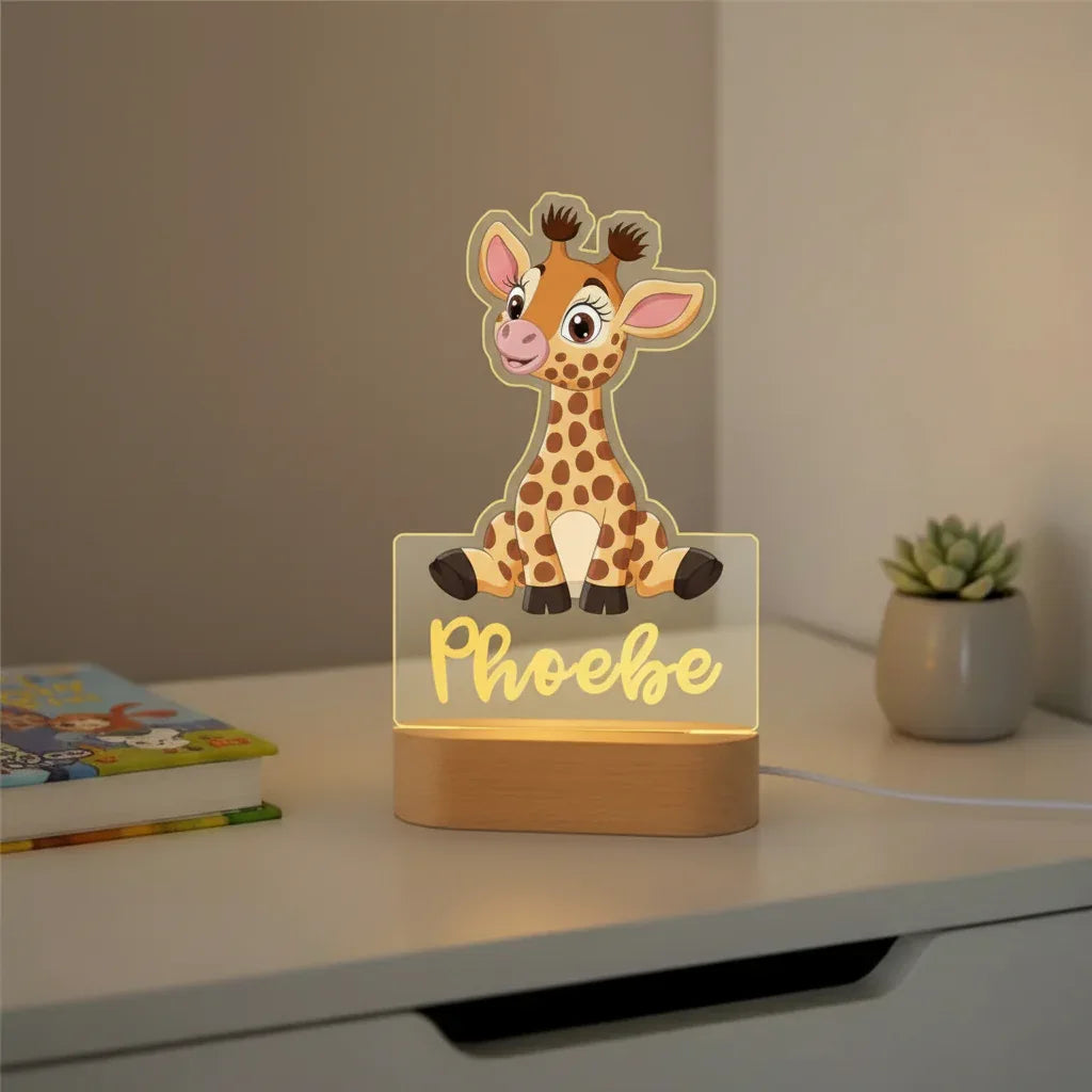 Baby Giraffe - Zebra Background