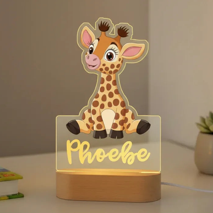 Baby Giraffe - Zebra Background