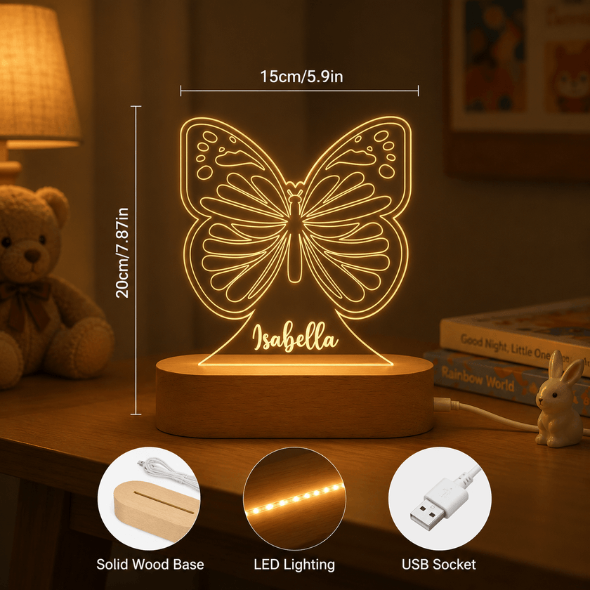 Butterfly Personalized Name Light
