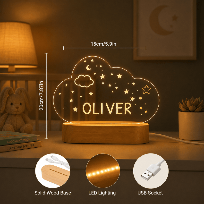 Cloud Personalized Name Light