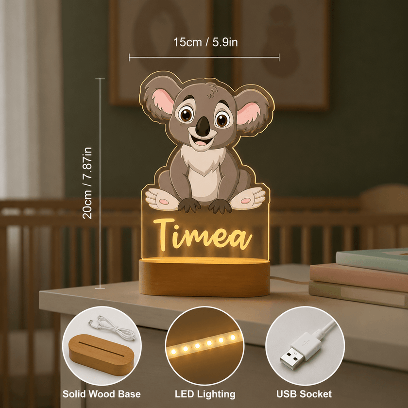 Koala Personalized Name Light