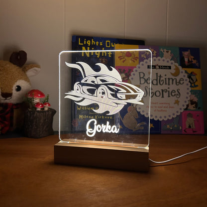 Race Car - Personalized Night Light