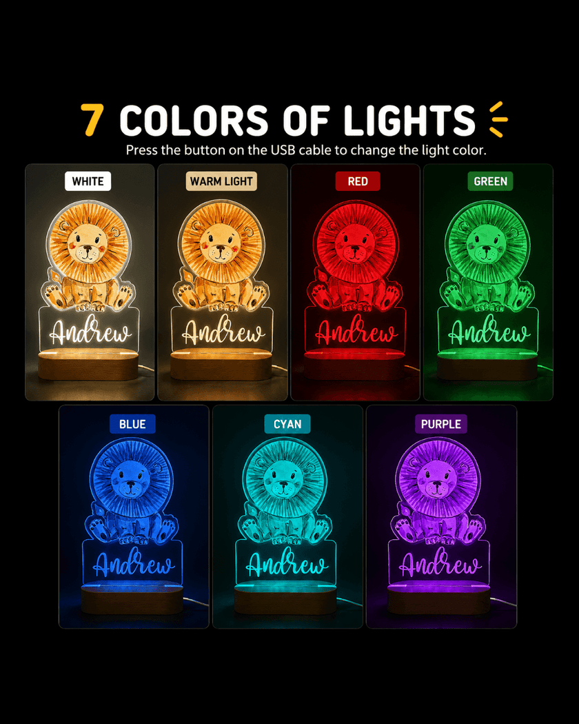 Lion Personalized Name Light