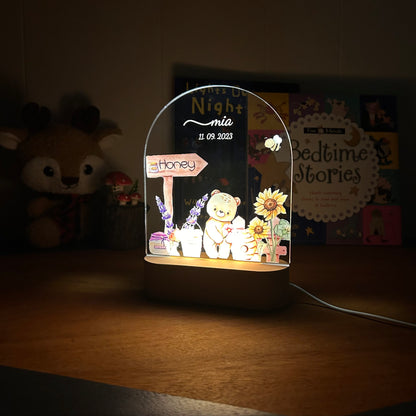 Bear & Honey - Personalized Night Light