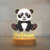 Panda Personalized Kids's Animal Night Light Custom Name Acrylic Lamp Baby Kids Bedroom Decor