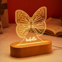 Butterfly Personalized kids Night Light Custom Name Acrylic Lamp for Kids Bedroom or Nursery