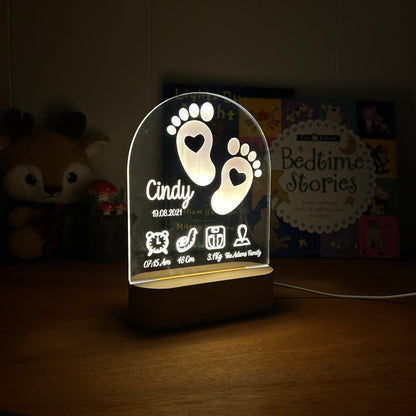 Baby Birth Stats - Personalized Night Light