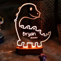 Allosaurus dinosaur personalized night light