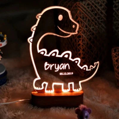 Allosaurus dinosaur personalized night light