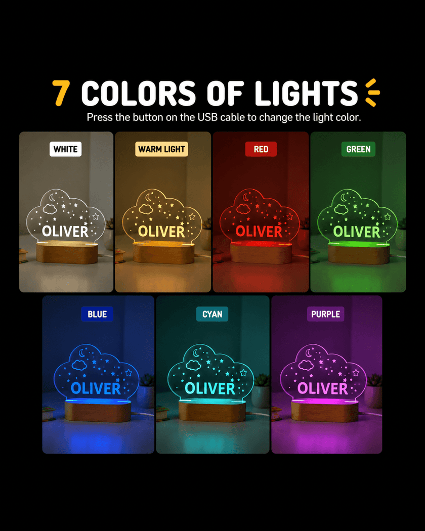 Cloud Personalized Name Light