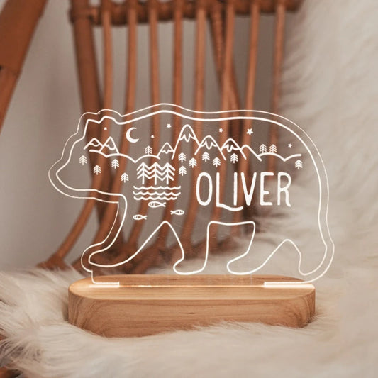 Bear Personalized Night Lamp for Kids