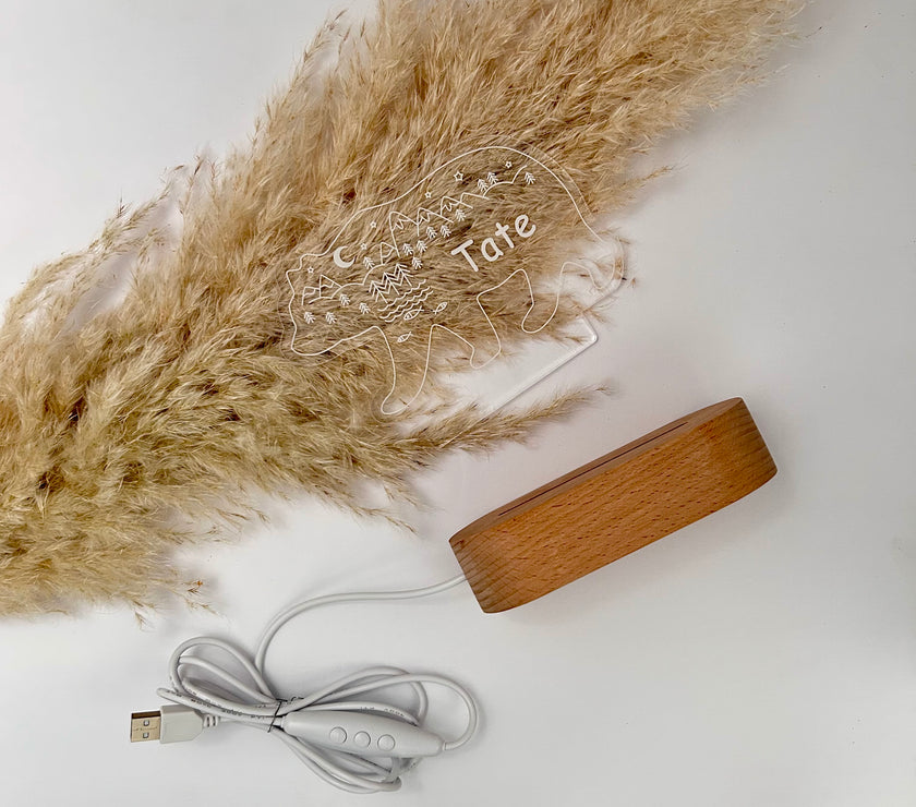 Kids Personalized Night Light  with the name Tate, 