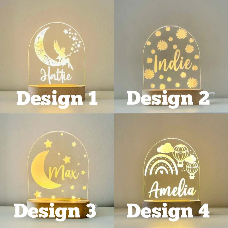 classic custom name night light