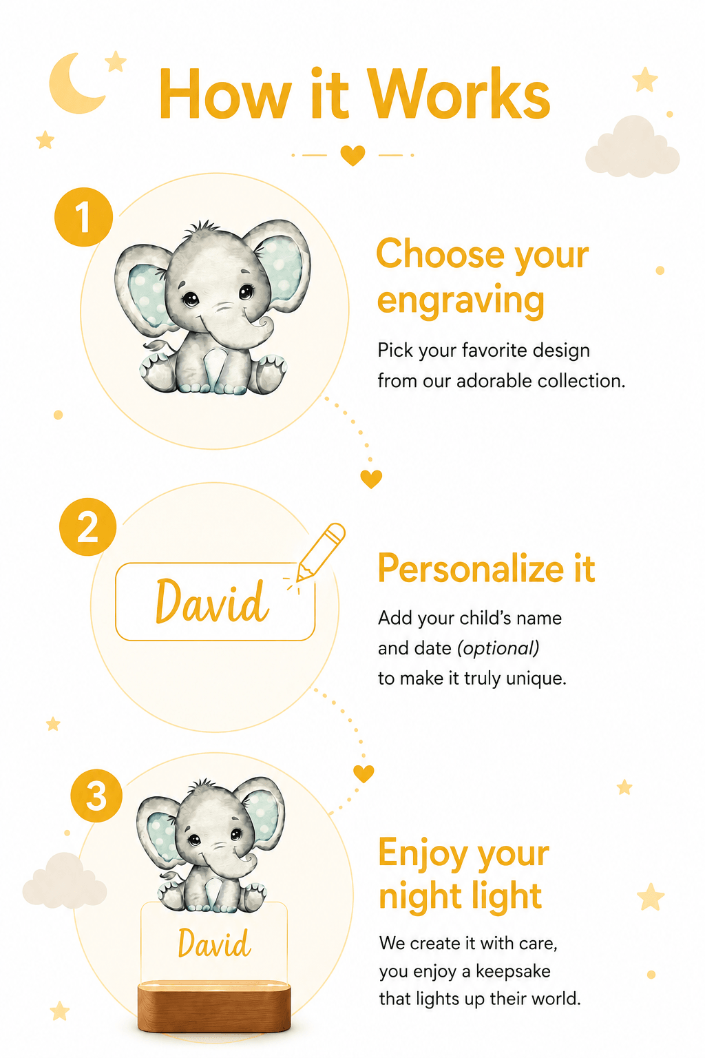 How to engrave a child’s night light 