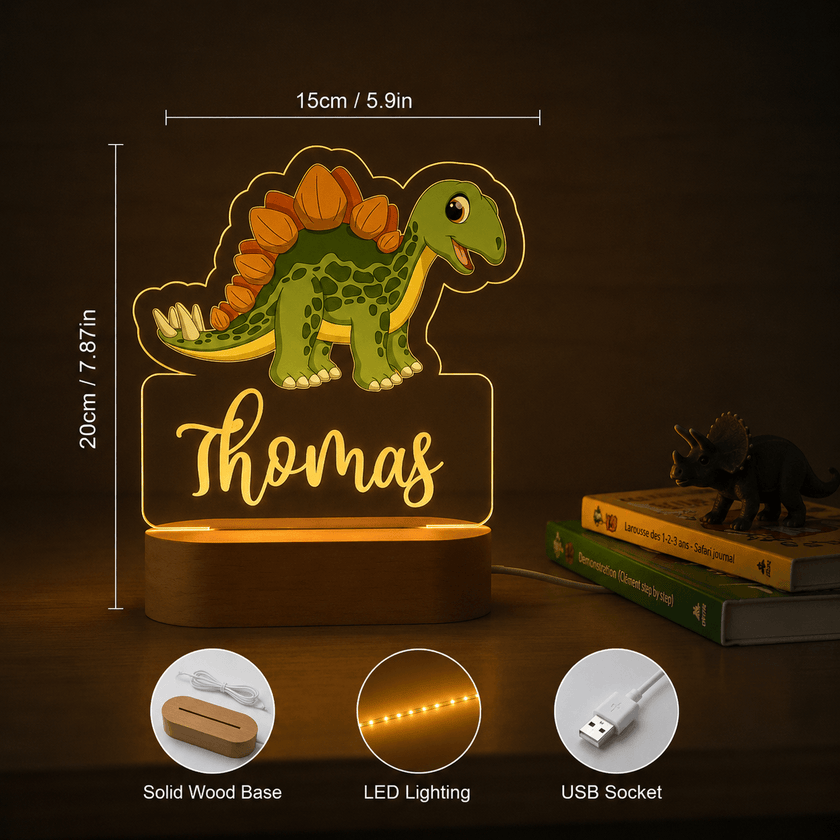 Dinosaur Personalized Name Light