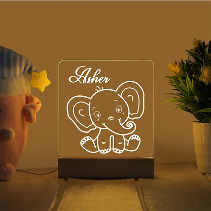 Classic elephant personalized night light