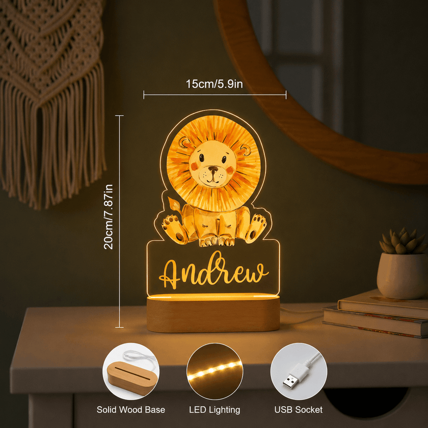 Lion Personalized Name Light
