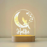  Fairy and the moon custom name light for kids