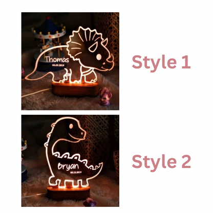 Dinosaur personalized night light first option grid