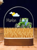 Green Tractor Personalized night light 