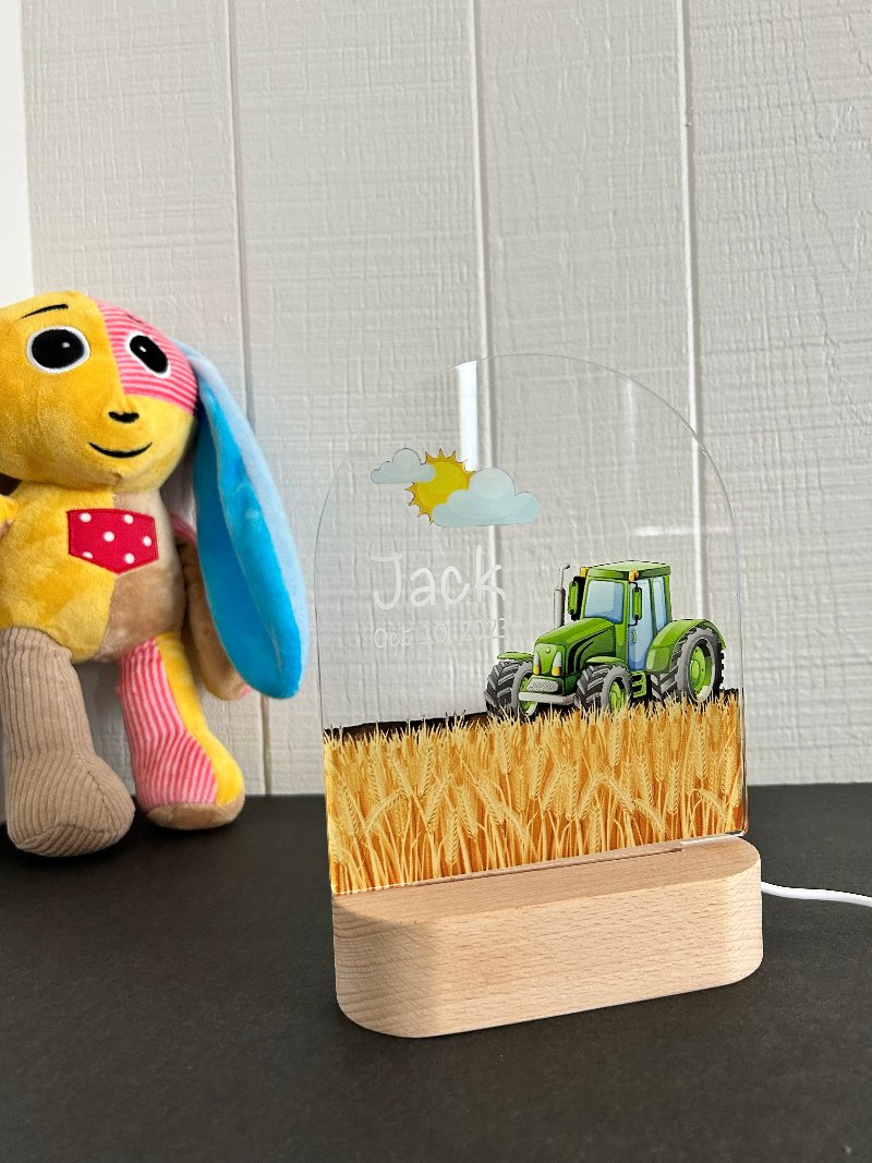 personalized tractor night light