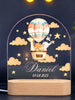 Animal personalized night lamp for kids with name and date