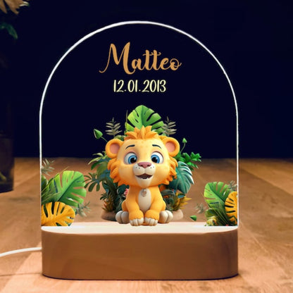 lion animal personalized night light 