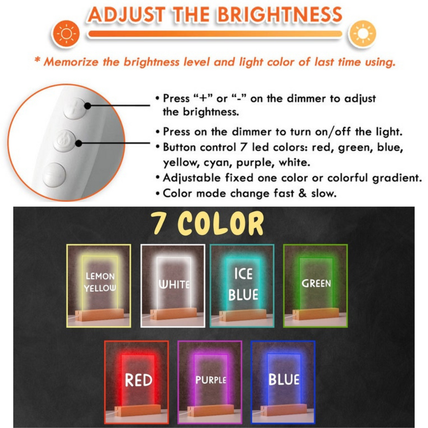 Personalized Night light with changing colours