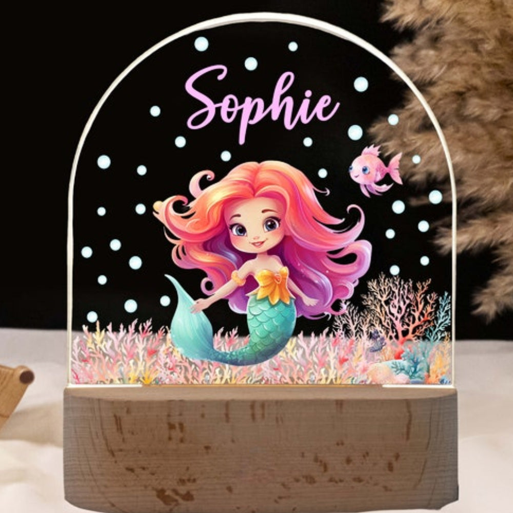 mermaid custom night light