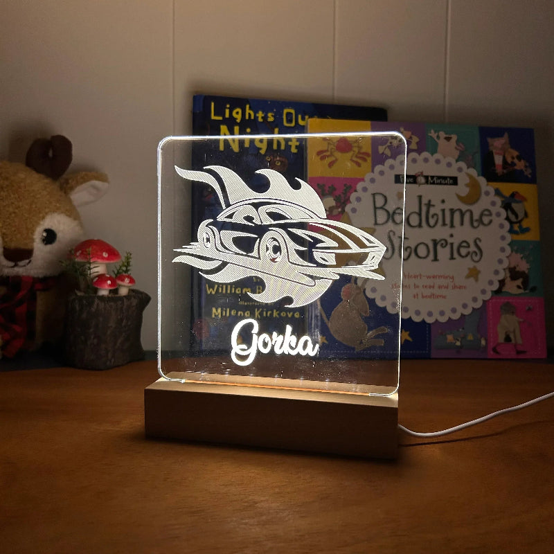 Race Car - Personalized Night Light - Custom Table Lamps