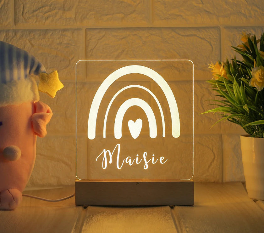 Classic rainbow personalized night light