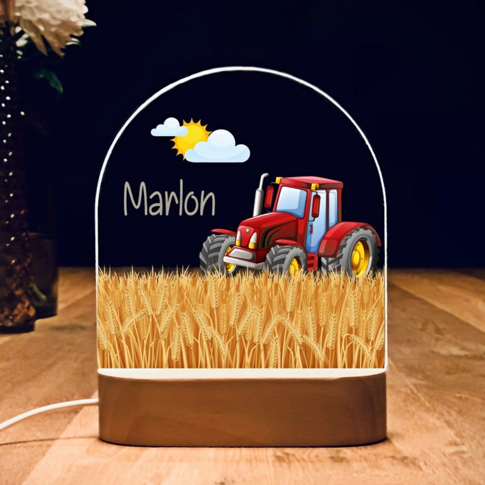 Red Tractor Personalized night light 