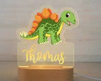 Dinosaur Personalized Night Light Custom Name Acrylic Lamp for Baby or Kids Bedroom