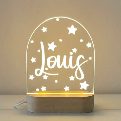 Stars custom name night light