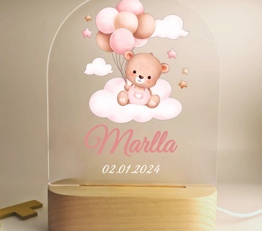 Mermaid decorative acrylic personalized night lamp for kids 