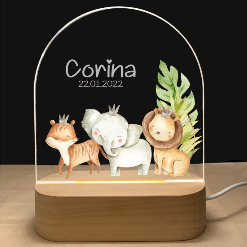 Three animals custom night light