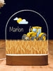 Yellow Tractor Personalized night light 