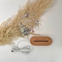 Personalized night lamp for kids with name and date