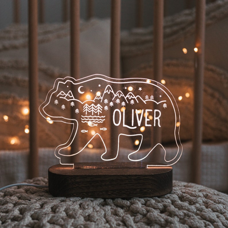 bear custom night light