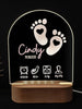 birth stats led name night light for baby
