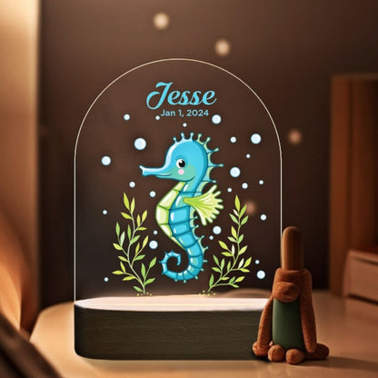 sea horse personalized night light