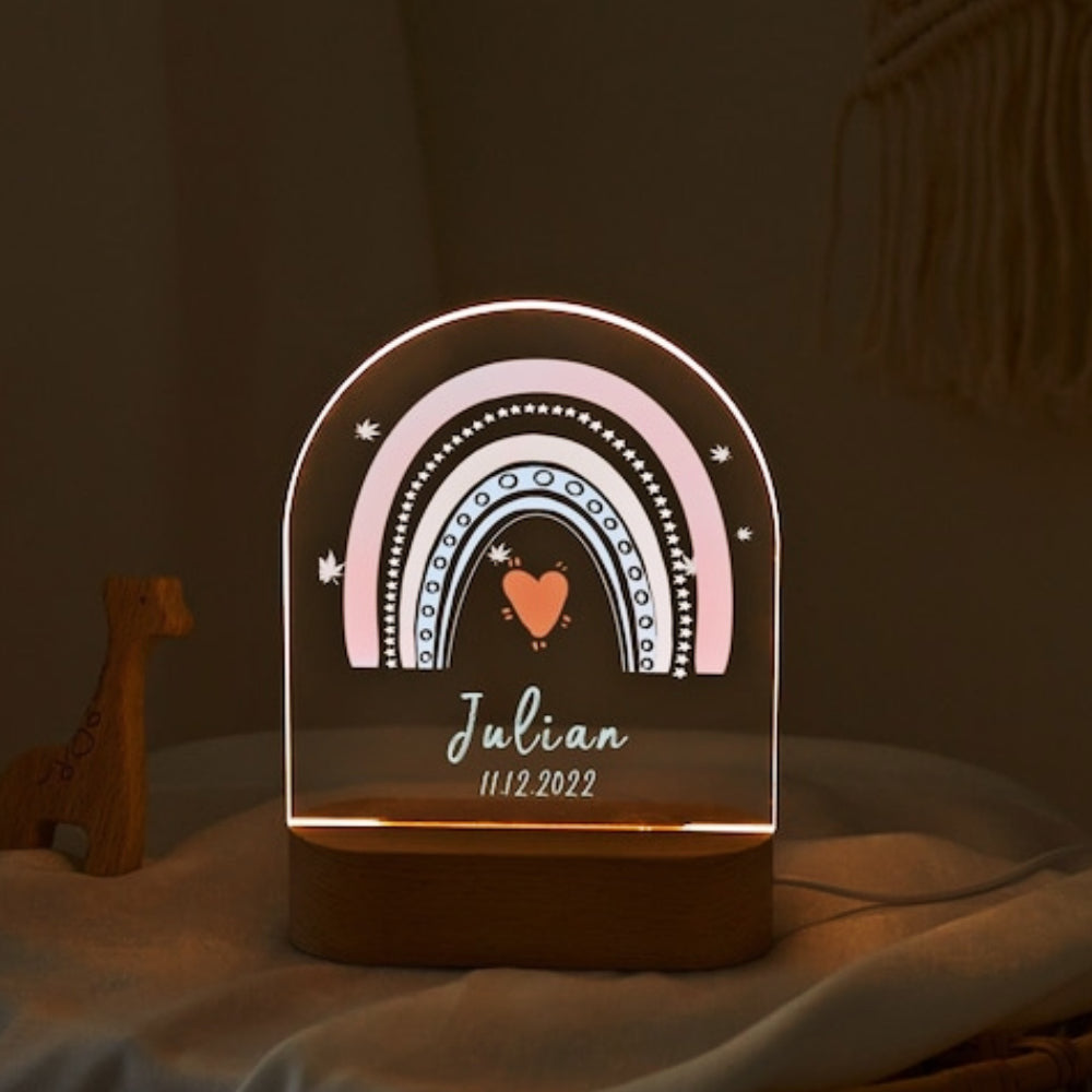 design three boho rainbow  personalized night light