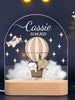 Kids' animal personalized night light with name and date 